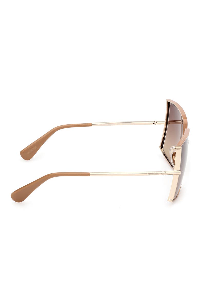 68mm Gradient Oversize Rectangular Sunglasses, Alternate, color, GOLD/ CAMEL BROWN / GRAD BROWN