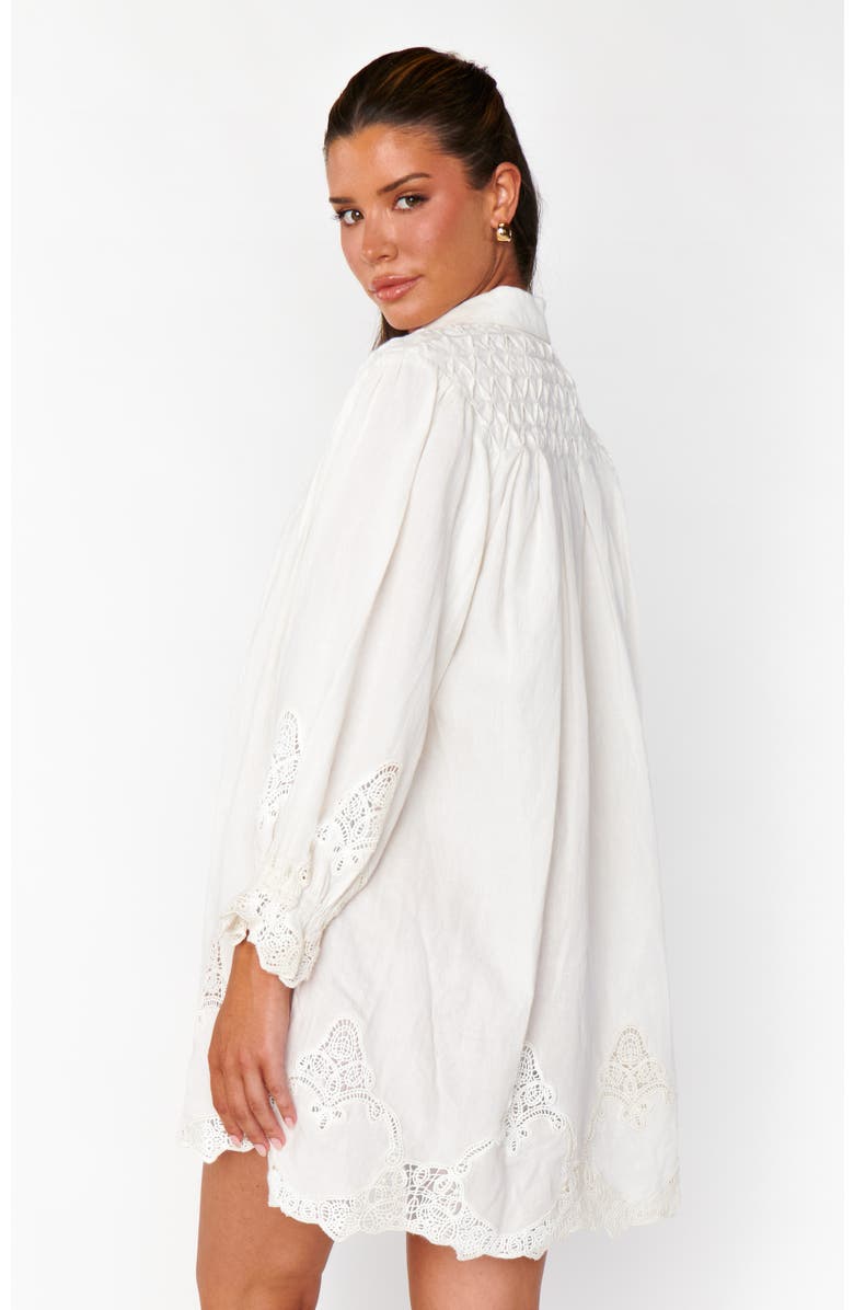 Show Me Your Mumu Leona Mini Dress, Alternate, color, White Lace Embroidery