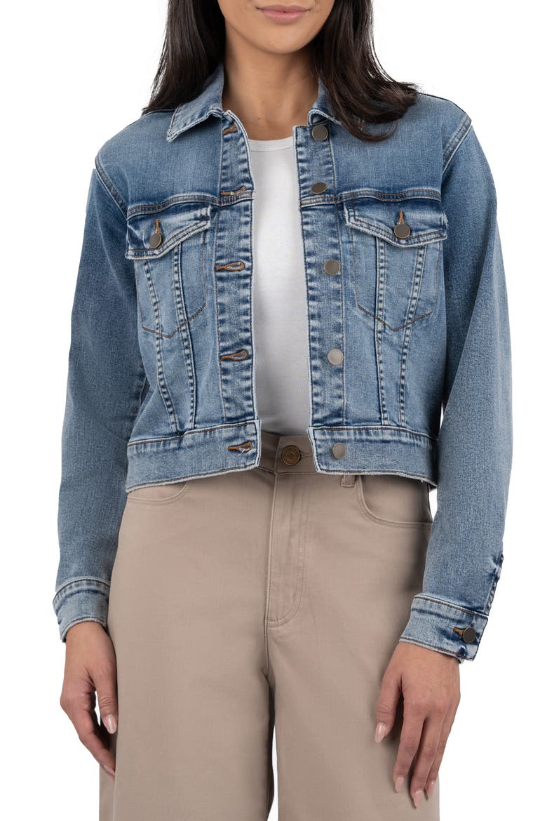 Angela Crop Denim Jacket, Main, color, PERFORM BLUE