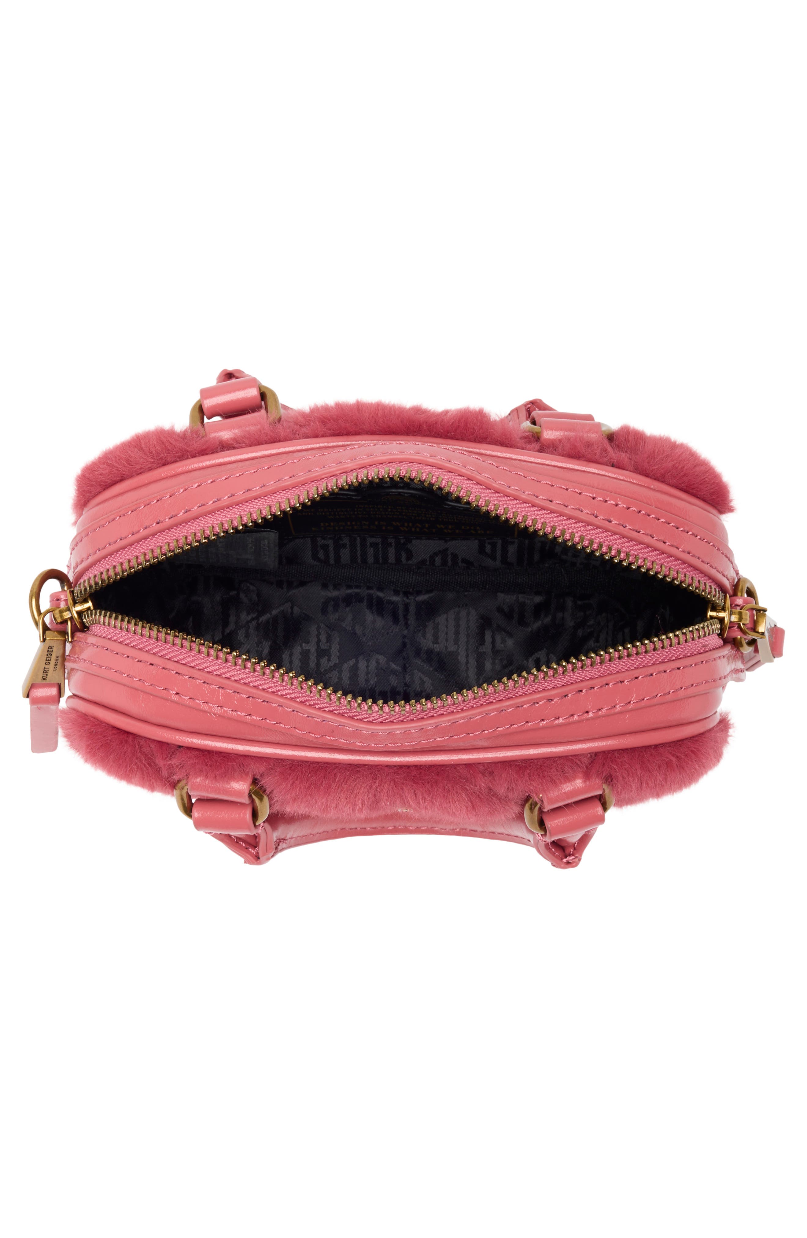 Kurt Geiger London Extra Small Kensington Faux Fur Duffle Bag, Alternate, color, 
