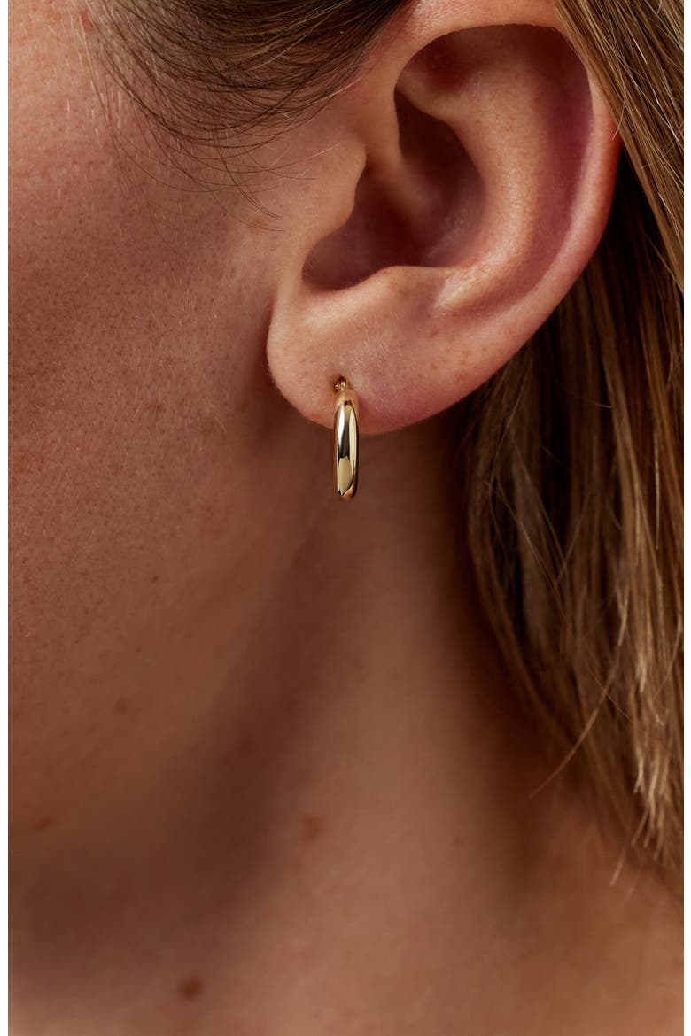 Classic Hoop Earrings -  Mini, Alternate, color, Gold