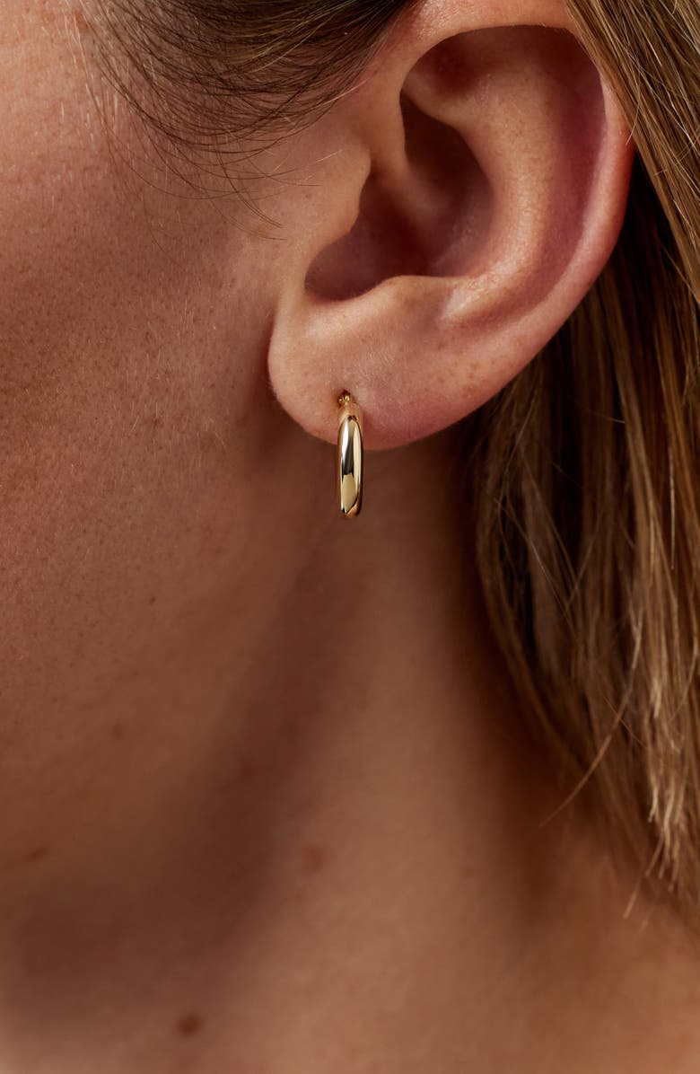 Ana Luisa Classic Hoop Earrings - Mini, Alternate, color, Gold