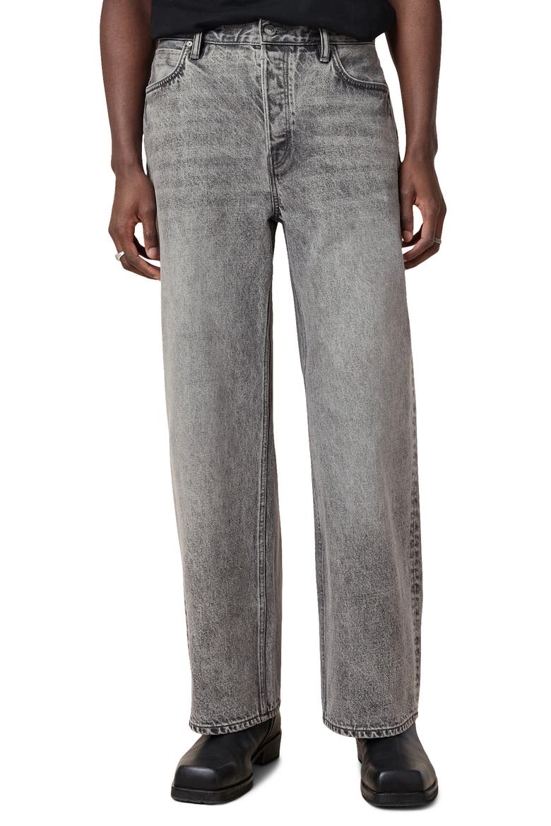Lenny Loose Fit Straight Leg Jeans, Main, color, LIGHT GREY