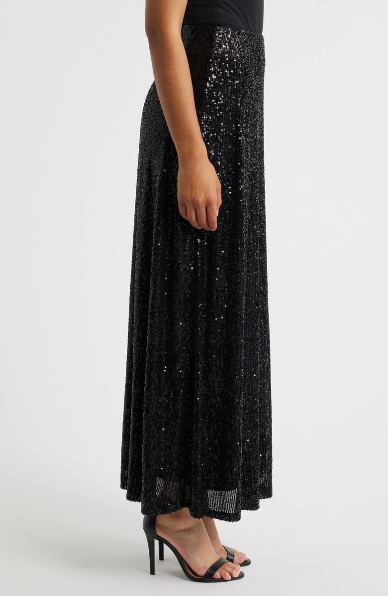 Anne Klein Pull-On Sequin Maxi Skirt, Alternate, color,