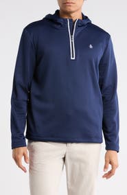 Original Penguin Long Sleeve Half-Zip Fleece Pullover Hoodie