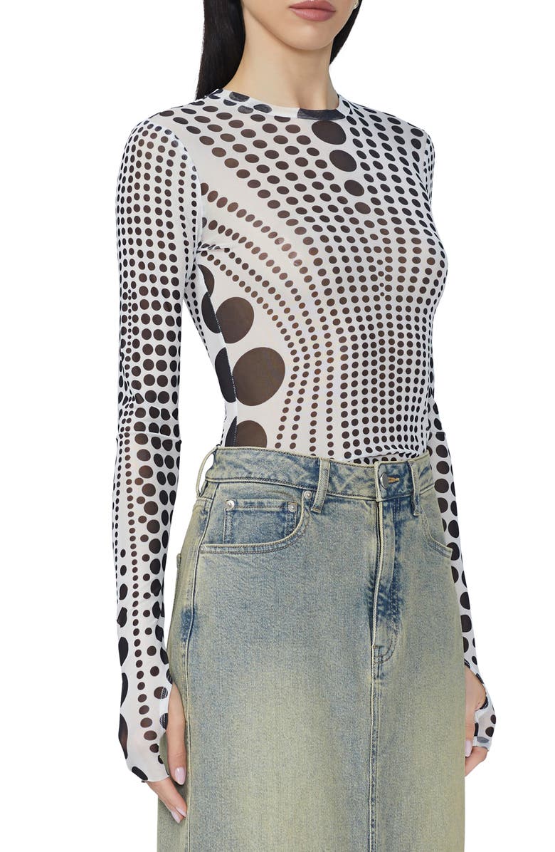 AFRM Kaylee Print Mesh Top, Alternate, color,