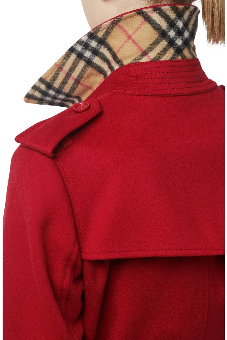 Kensington Cashmere Trench Coat, Alternate, color, PARADE RED