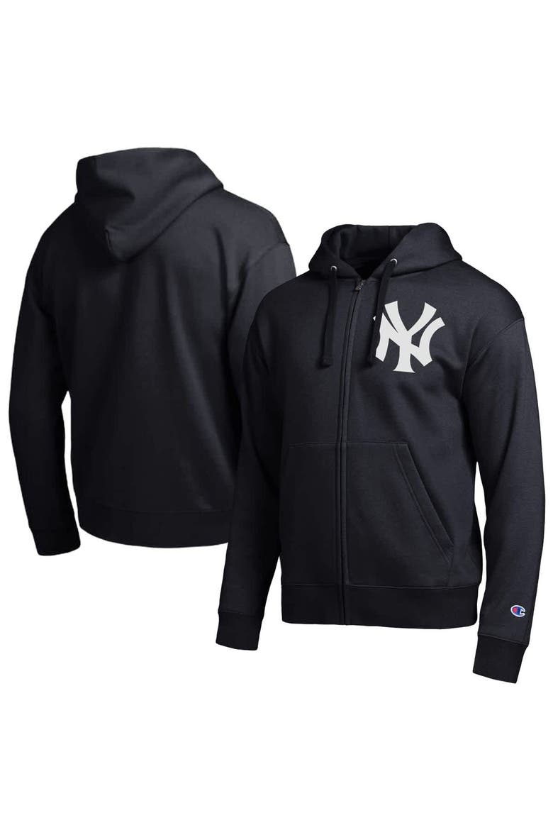 Men's Champion  Black New York Yankees All-Star Full-Zip Hoodie, Main, color, Black