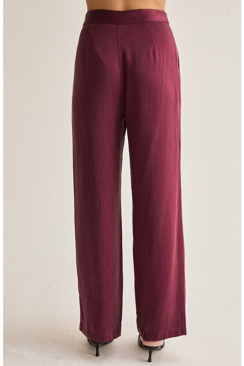 Straight Leg Cupro Trousers, Alternate, color, Merlot
