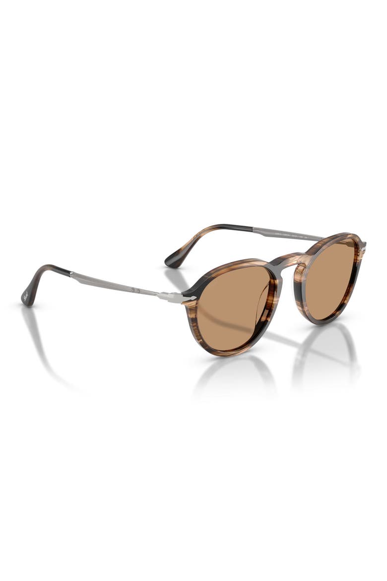 54mm Phantos Sunglasses, Alternate, color, STRIPED BLACK / GREYISH BROWN