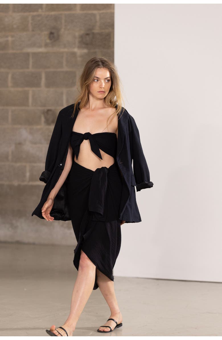 Gottex Beach Life RESORT SWIM COVER UP PAREO, Alternate, color, Black