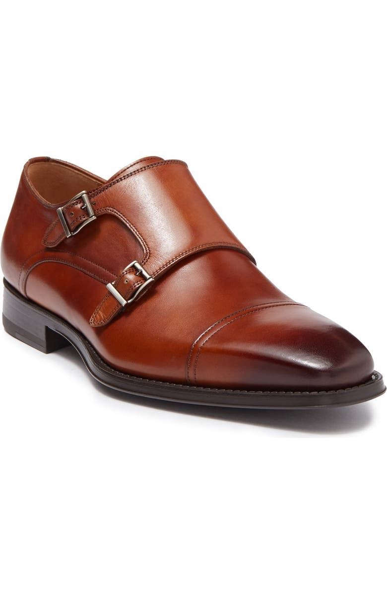 Magnanni Silvio Leather Double Monk Strap Loafer, Main, color,