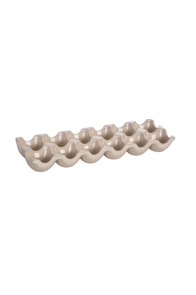 12-Section Easter Egg Decorative Stoneware Serving Platter Plate 11.75", Main, color, Beige