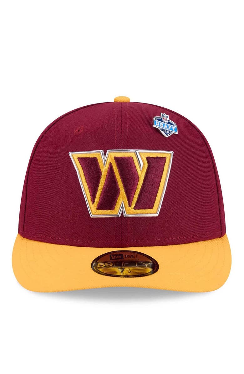 New Era Men's New Era  Burgundy/Gold Washington Commanders 2026 NFL Draft Pre-Curved 59FIFTY Fitted Hat, Alternate, color, Burgundy
