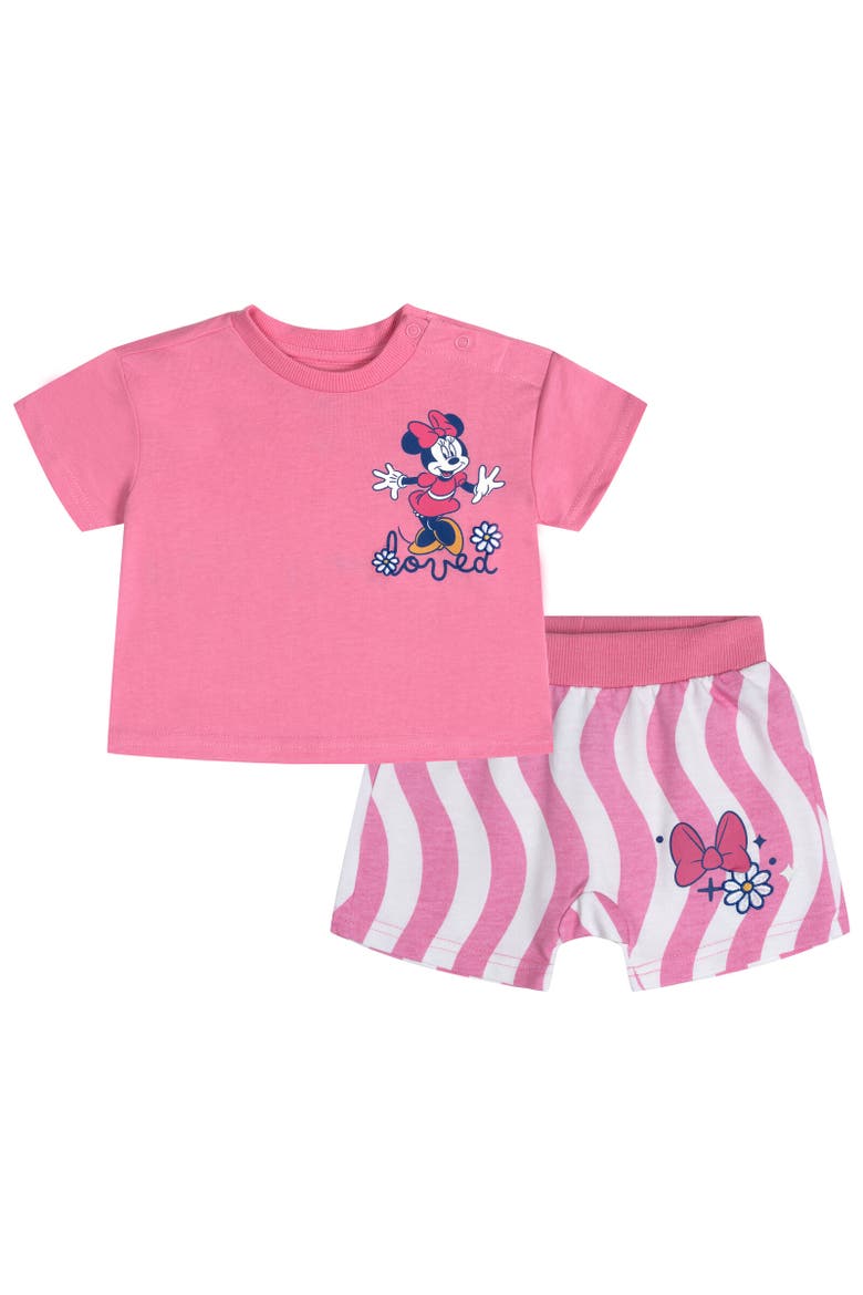 Minnie Mouse Baby Girls' 2-Piece T-Shirt and Shorts Set, Main, color, Minnie Mouse Pink
