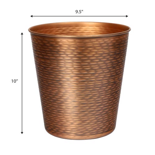 Happimess Remi Modern Classic Textured Steel 2-gallon Wastebasket