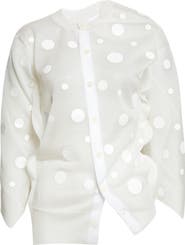 Junya Watanabe Polka Dot Jacquard Sheer Cardigan