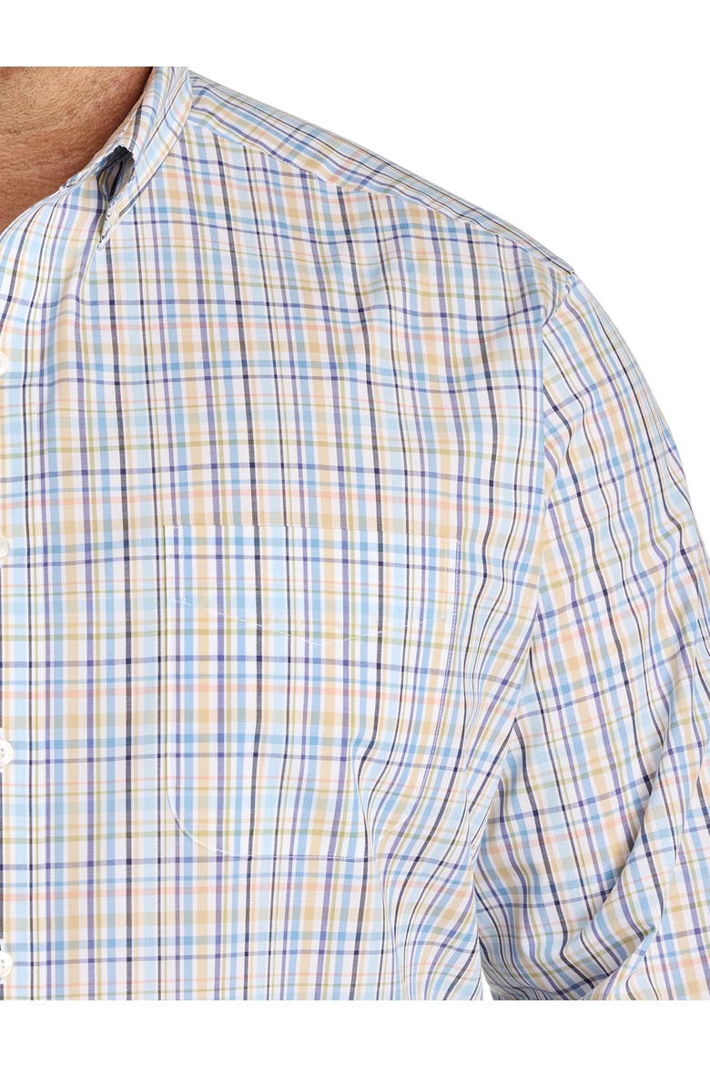Big & Tall Medium Plaid Performance Sport Shirt, Alternate, color, MULTI