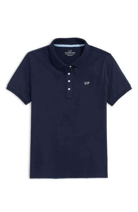 Kids' Stretch Cotton Piqué Polo