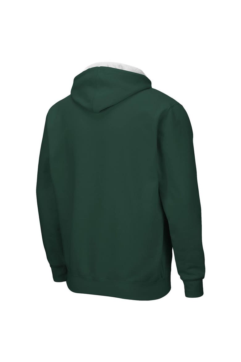 Men's Colosseum Green Michigan State Spartans Big & Tall Full-Zip Hoodie, Alternate, color, Green