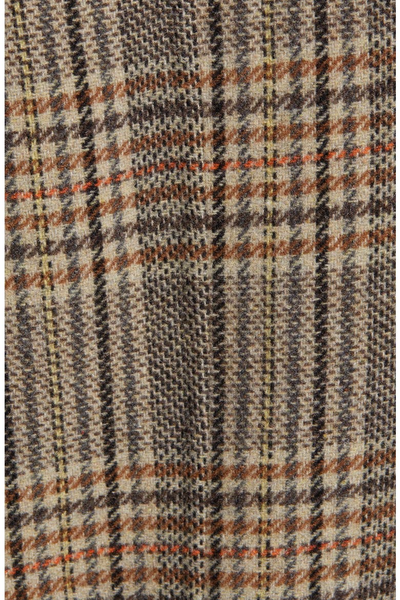 Plaid Wool Blend Coat with Removable Faux Fur Collar, Alternate, color, BROWN PLAID