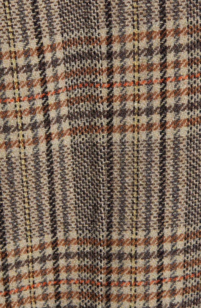 Kenneth Cole New York Plaid Wool Blend Coat with Removable Faux Fur Collar, Alternate, color, 