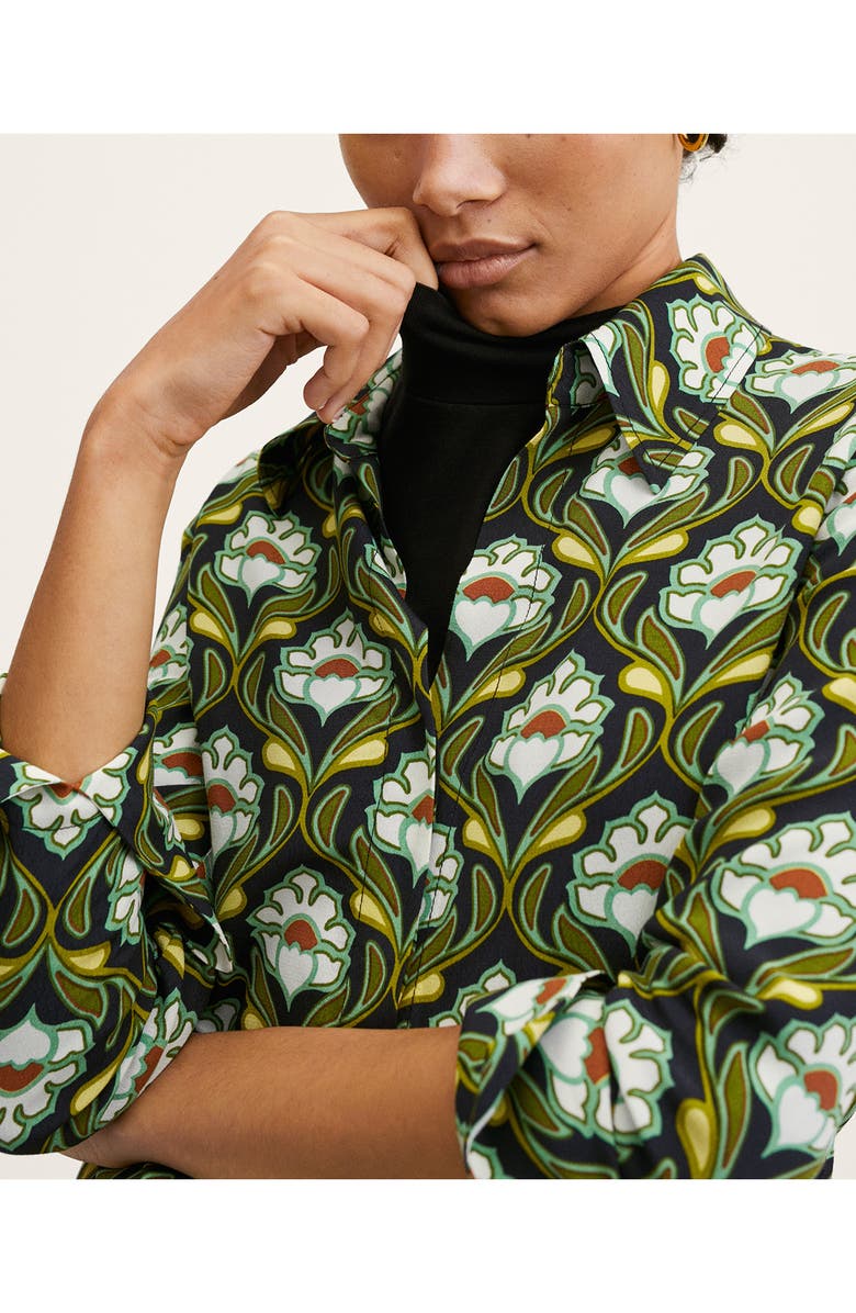 MANGO Floral Print Blouse, Alternate, color, 