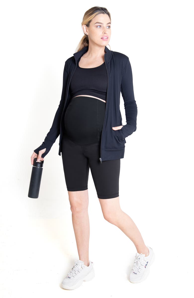Ingrid & Isabel<sup>®</sup> Maternity Bike Shorts, Alternate, color, 