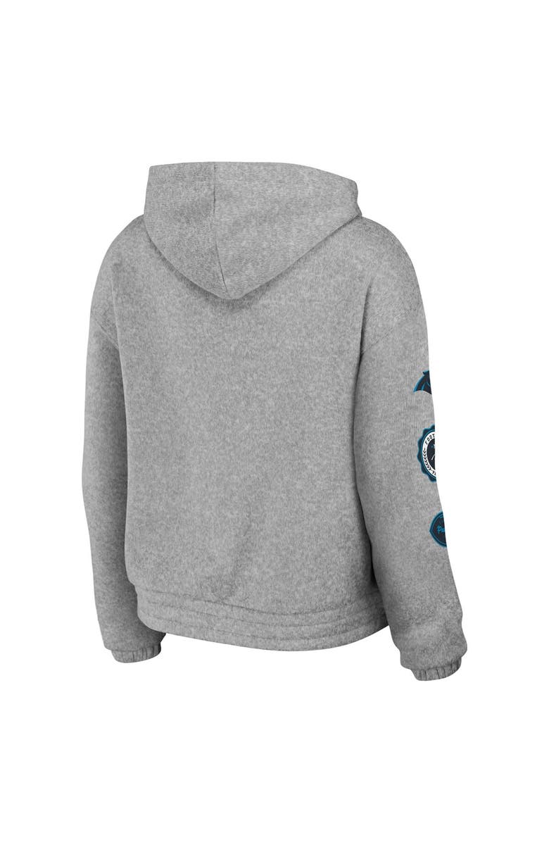 WEAR by Erin Andrews Women's WEAR by Erin Andrews Heather Gray Carolina Panthers Full-Zip Hoodie, Alternate, color, Heather Gray