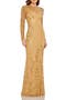Long Sleeve Embellished Evening Gown
