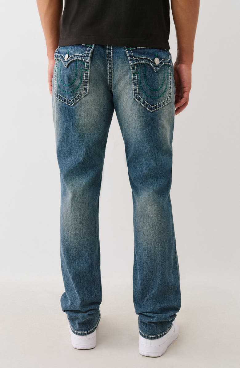 True Religion Ricky Flap Pocket Straight Leg Jeans, Alternate, color, Medium Muggy