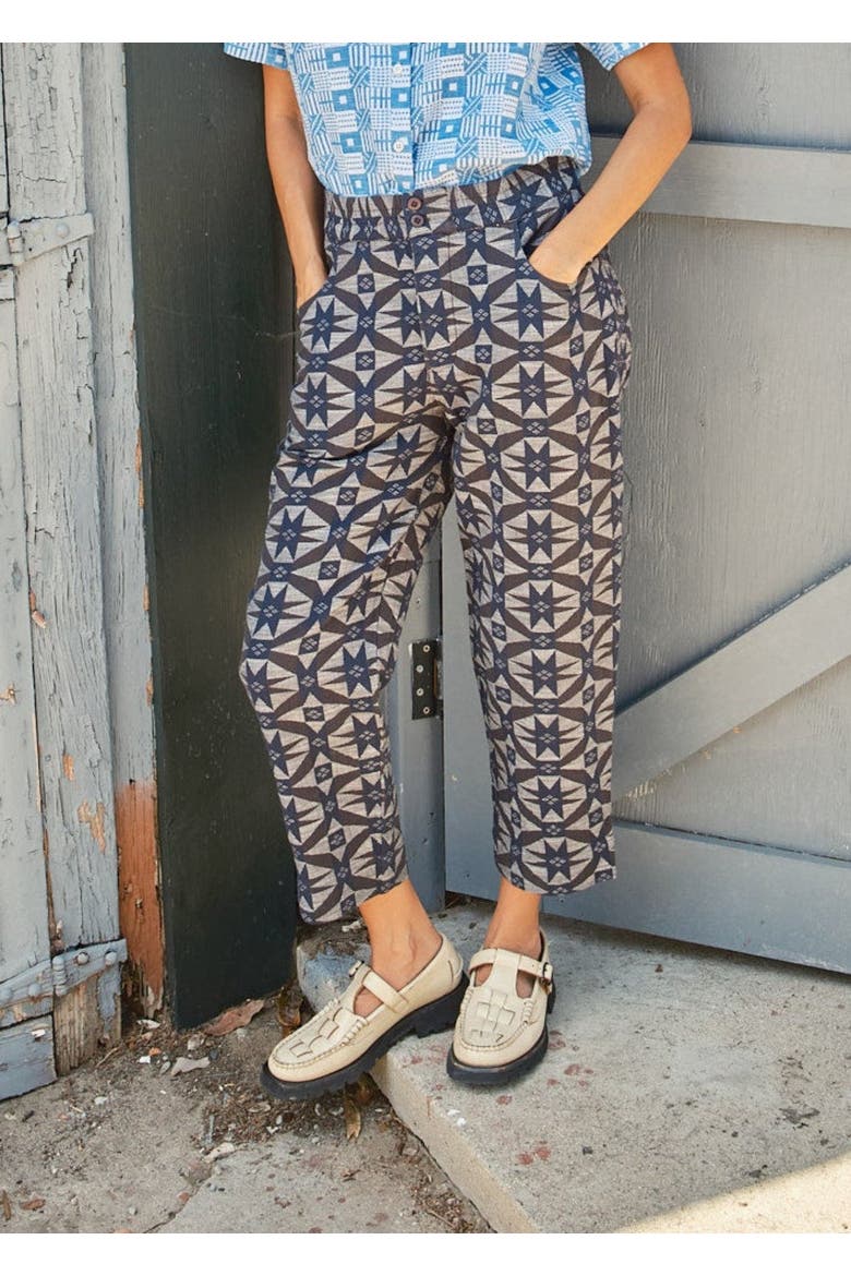 Nicky Button Fly Ankle Length Pants, Alternate, color, Compass