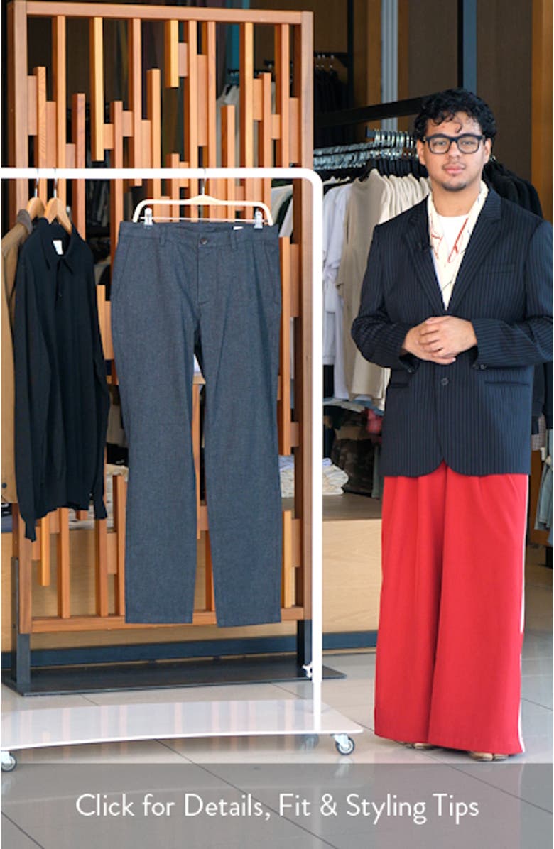 Flat Front Brushed Cotton Herringbone Chinos, sales video thumbnail