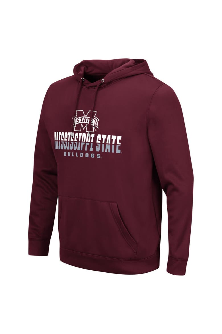 Men's Colosseum Maroon Mississippi State Bulldogs Lantern Pullover Hoodie, Alternate, color, Maroon