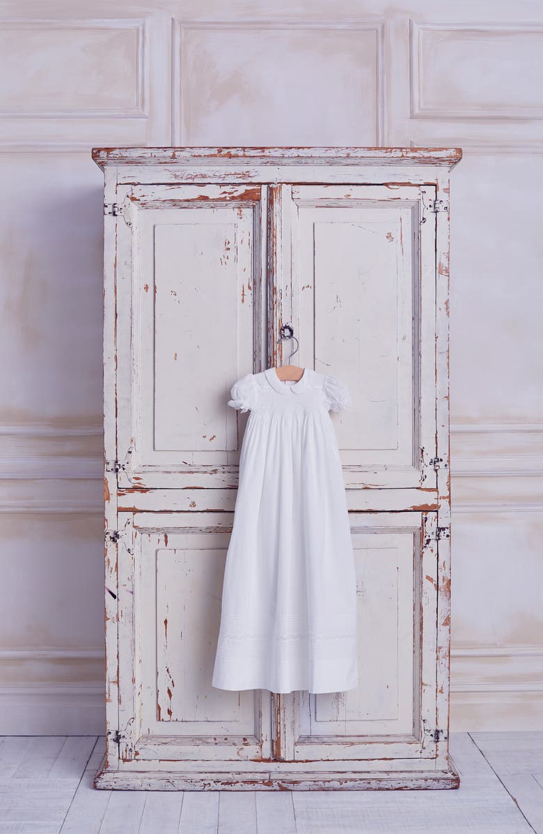 Kissy Kissy Silene Christening Gown & Bonnet Set, Alternate, color,