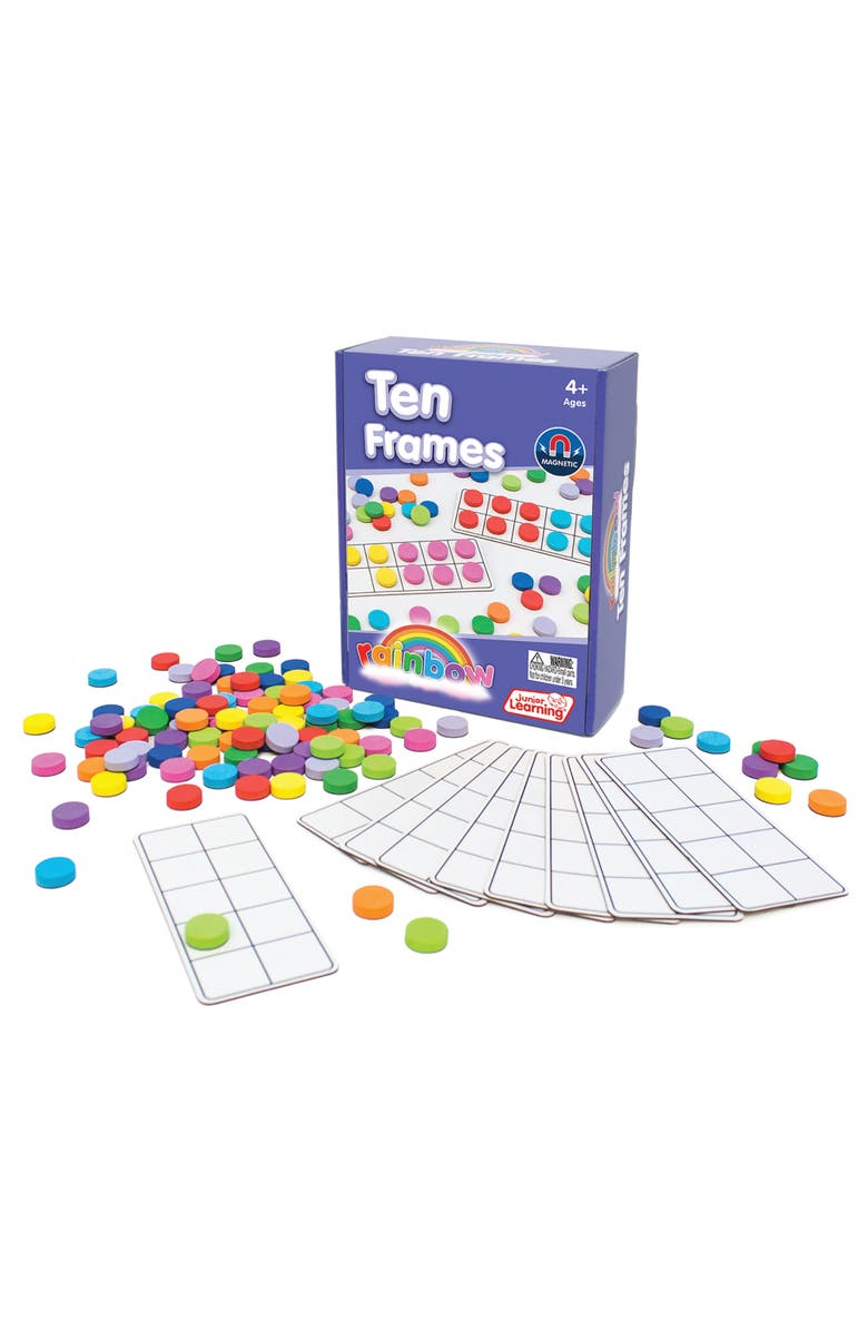 Junior Learning Rainbow Ten Frames Magnetic Activities Learning Set, Main, color, Multicolored