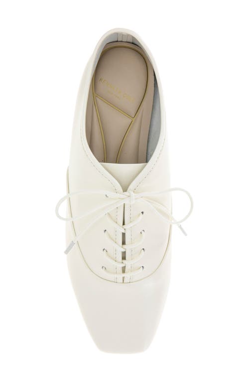 Kenneth Cole Justice Square Toe Oxford In Ecru Leather