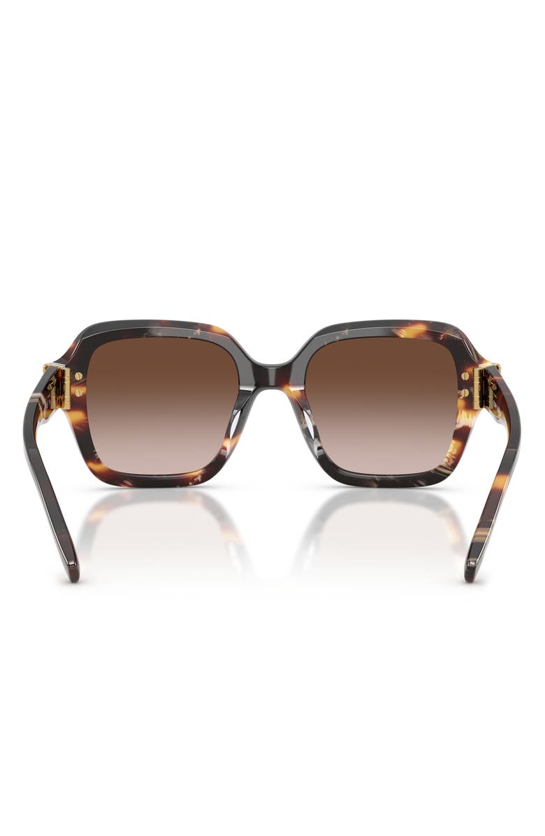 Tory Burch 51mm Square Sunglasses, Alternate, color, Wavy Tortoise / Brown Gradient
