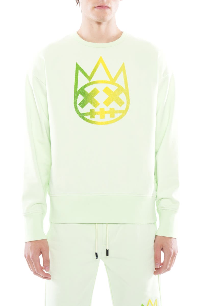 Cult of Individuality Oversize Shimuchan Crewneck Sweatshirt, Main, color, Patina Green