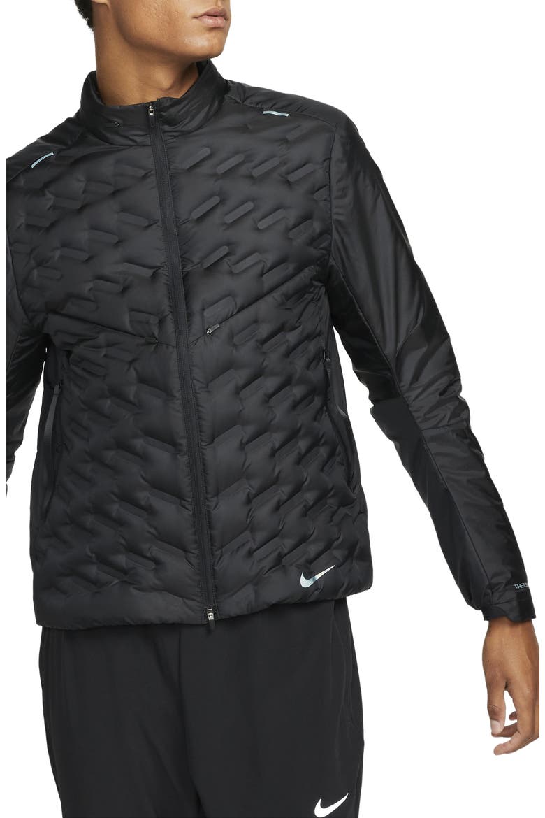 Therma-FIT Quilted Running Jacket, Main, color, BLACK