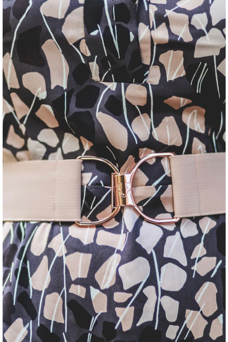 Rosé Oversize Clasp Stretch Belt, Alternate, color, TAN