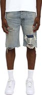 PURPLE BRAND Faros Rip Patch Denim Shorts