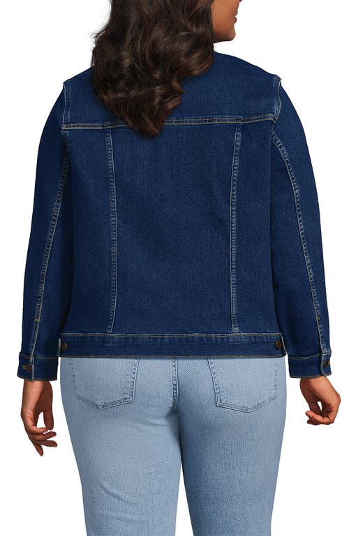 LANDS' END LANDS' END PLUS SIZE DENIM TRUCKER JACKET