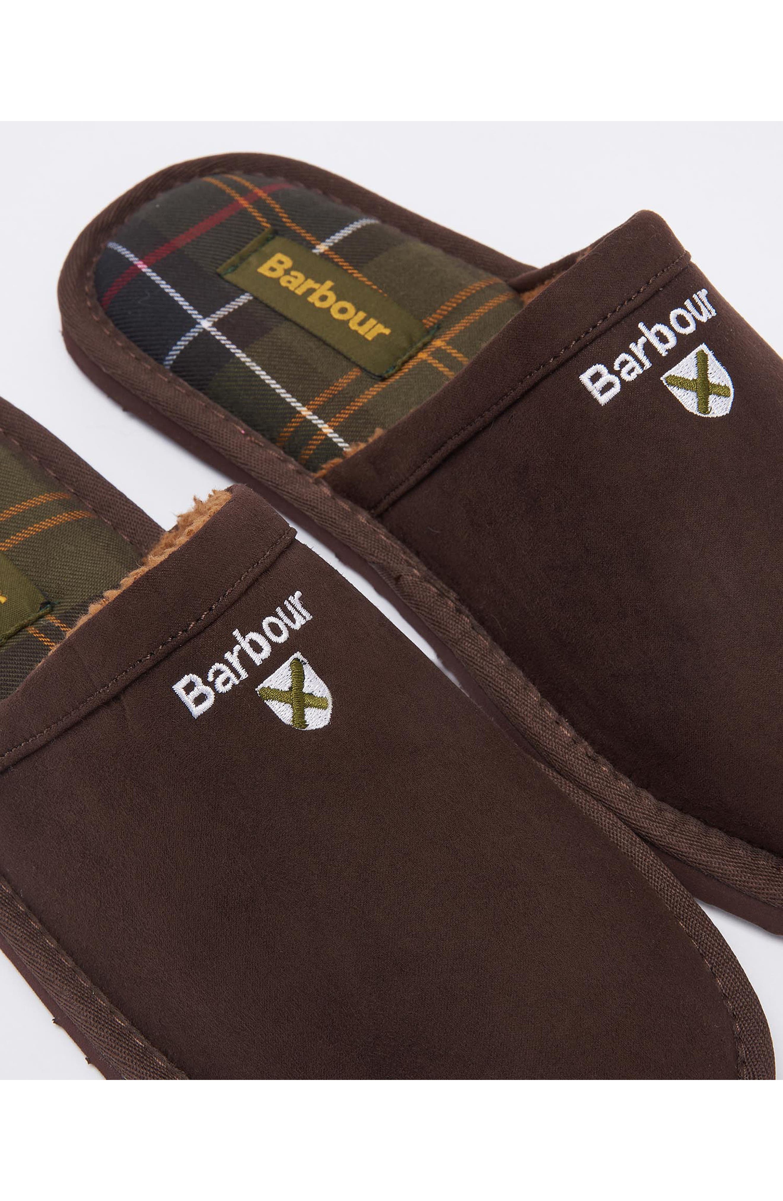 Barbour Everitt Sueded Mule Slipper, Alternate, color, Brown