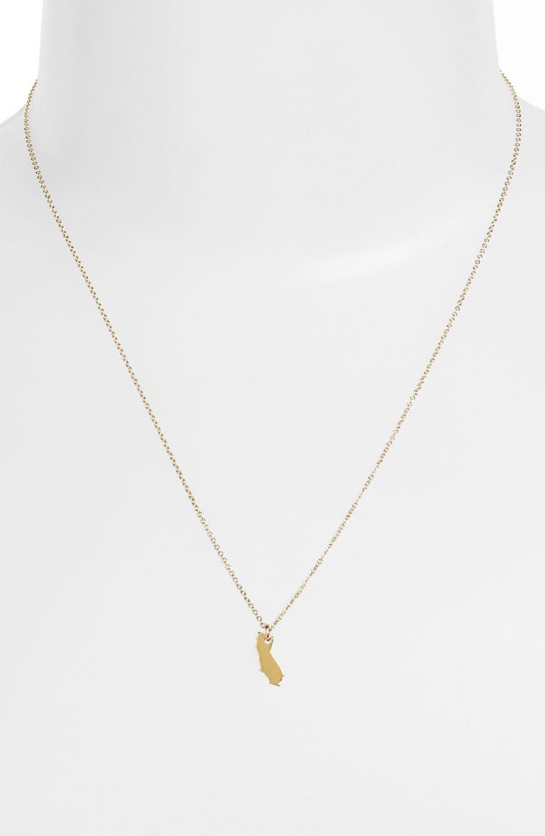 Dogeared 'State of Mind - California' Pendant Necklace, Alternate, color, 