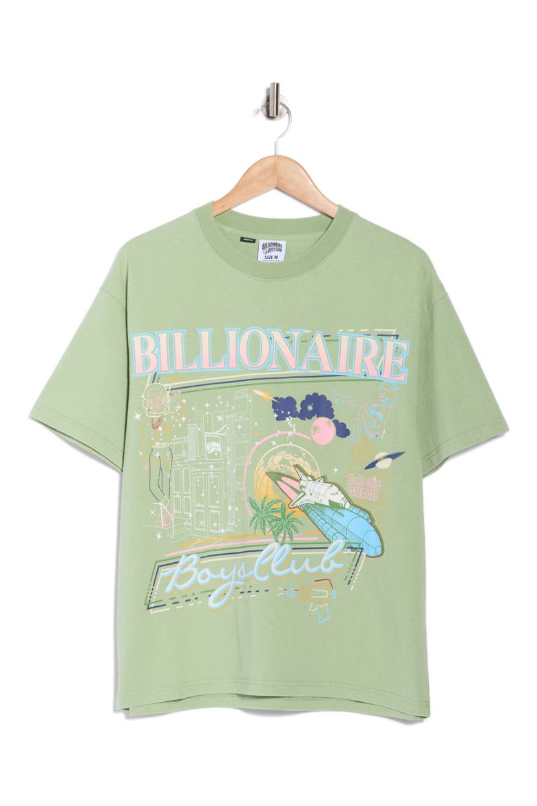 To the Moon Graphic T-Shirt, Alternate, color, FOREST SHADE