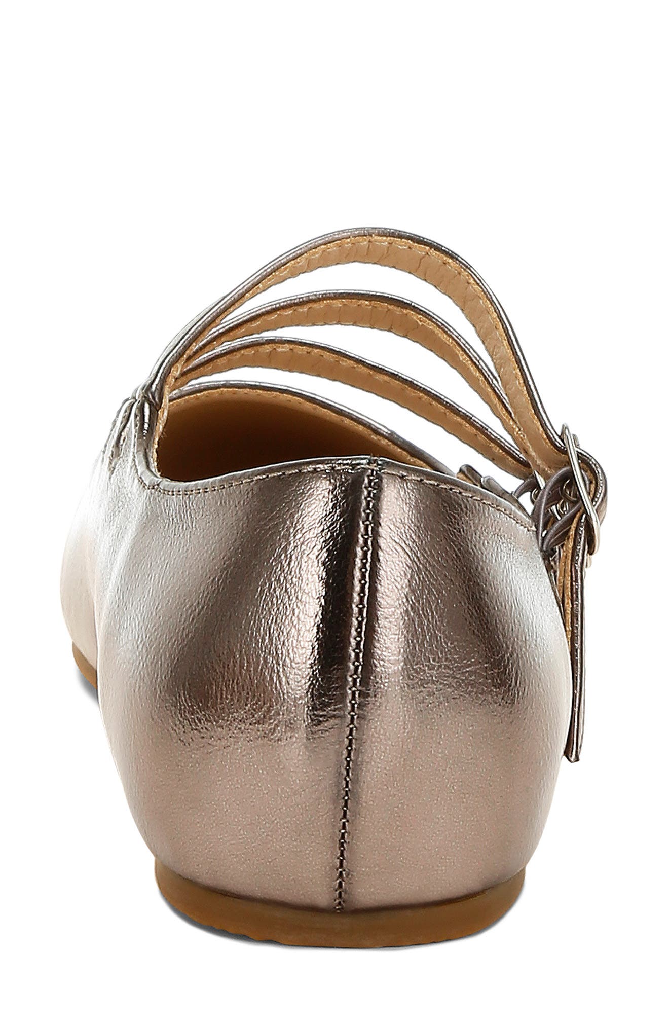 Rag & Co Macarina Triple Strap Mary Jane Flat, Alternate, color, Pewter