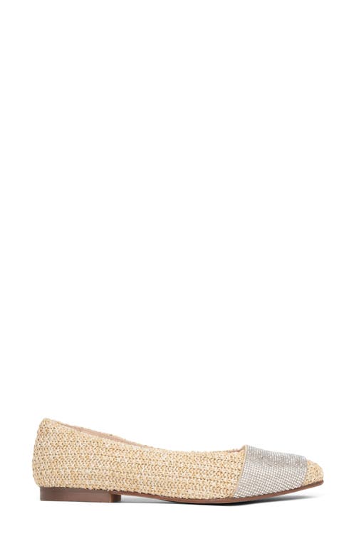 Patricia Green Milan Embellished Ballet Flat In Natural Raffia