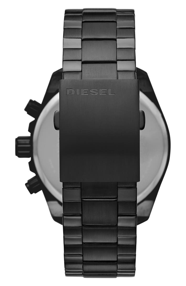 DIESEL<sup>®</sup> Diesel MS9 Bracelet Chronograph Watch, 48mm, Alternate, color, Black