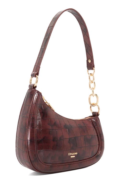 Dune London Direction Faux Leather Shoulder Bag In Brown